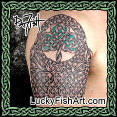 Celtic Upper Arm Sleeve Tattoos