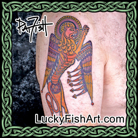 Celtic Lion & Cat Tattoos