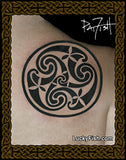 Wheel of Destiny Celtic Tattoo Design