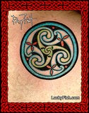 Wheel of Destiny Celtic Warrior Tattoo Design