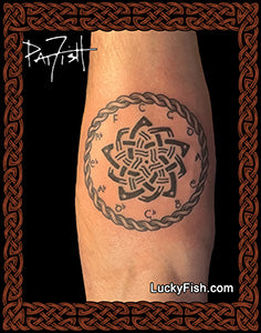 photo of wheel of fifths music tattoo design