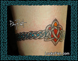celtic band with heart pattern in it