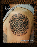 memorial Wheel of Friendship Tattoo with Celtic Design
