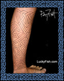 celtic knot leg tattoo