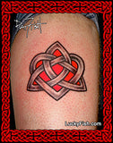celtic heart and triquetra tattoo