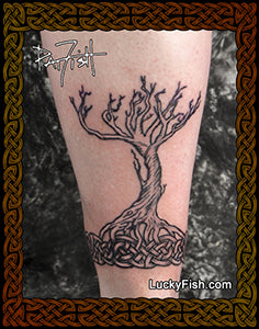 Druid Tree Band Celtic Tattoo Design