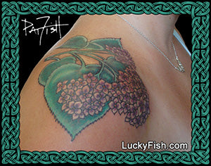 Hydrangea Corsage Tattoo Design