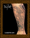 dog leg knotwork Celtic Tattoo Design