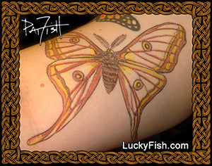 Spanish Luna Moth Tattoo Design