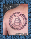 Skeletal Gadsden Tattoo Design