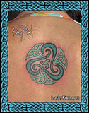 Celtic wave tattoo in color