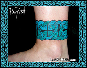 Celtic tattoo anklet pattern design photo