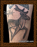 Pictish Stonecarving Deer Tattoo Design