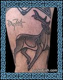 Pictish Stone Deer Tattoo Design