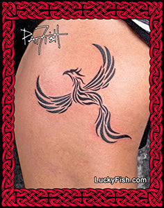 photo of tribal phoenix tattoo