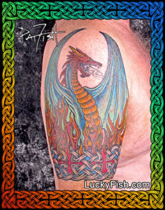 Phoenix Dragon Celtic Tattoo Design