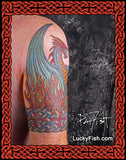 Celtic Dragon Phoenix Tattoo Design back