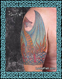 Celtic Dragon Phoenix Tattoo Design front