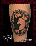 Yin Yang Wolf Star Celtic Cherokee Tattoo Designs