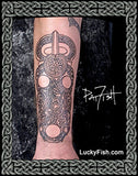 Saxon Sutton Hoo Buckle tattoo pattern