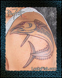 Wahoo Fish tattoo design on shoulder