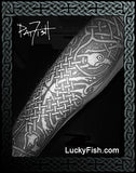 Celtic Canine Quartet Tattoo Design forearm