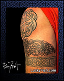 celtic knot work dog tattoo pattern