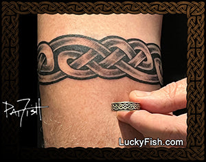 Dedication Wedding Ring Tattoo Design