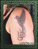 Celtic phoenix tattoo design