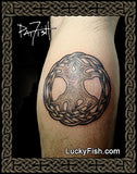 Tribal Tree of Life Celtic Tattoo Design shaded