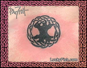 Tribal Tree of Life Celtic Tattoo Design blackwork
