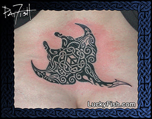 Manta Ray Celtic Tribal Tattoo Design