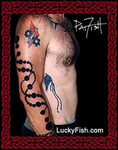 DNA Crop Circle Tattoo Design arm