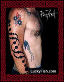 DNA Crop Circle Tattoo Design arm