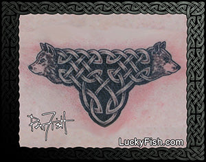 Wolf Love Celtic Tattoo Design