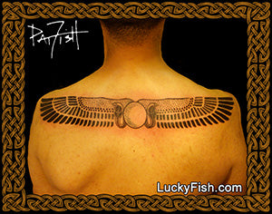 Great Winged Disc Egyptian Tattoo