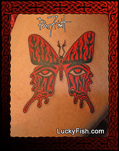 Eye Butterfly Tattoo Design