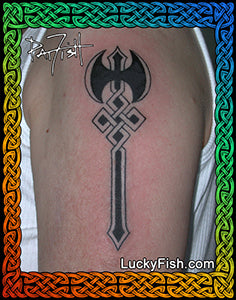 Labrys Celtic LGBT Tattoo Design