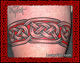 Celtic knot tattoo band on arm