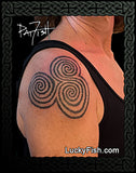Celtic Newgrange Triple Spiral Tattoo Design
