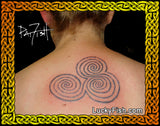 Celtic Newgrange Triple Spiral Tattoo Design
