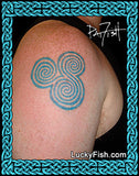 Celtic Newgrange Triple Spiral Tattoo Design