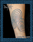 Celtic Newgrange Triple Spiral Tattoo Design
