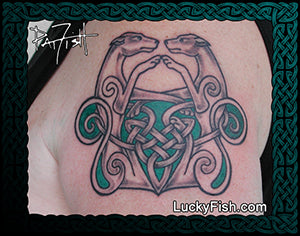 Hounds of Heaven Celtic Tattoo Design 