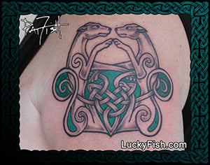 Hounds of Heaven Celtic Tattoo Design