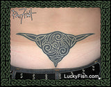 bold black spiral tattoo design
