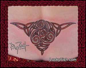 tattoo design for lower back with spirals
