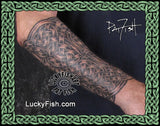 Irish celtic gauntlet knot sleeve