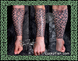 tattoos for men celtic gauntlet knot sleeve