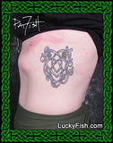 Growing Heart Celtic Tattoo Motherhood Design with shamrocks